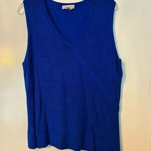 Women's V-Neck Sleeveless Knit Top - Blue